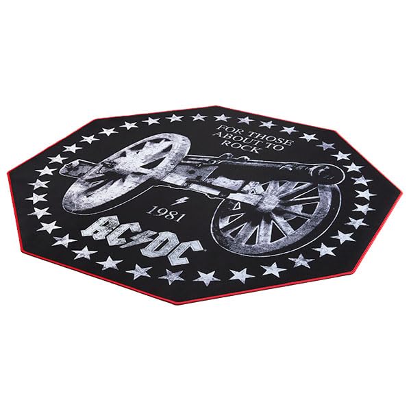 AC/DC - Non-slip Gamer Floor Mat for Gaming chairs and office chairs - 1 m x 1 m