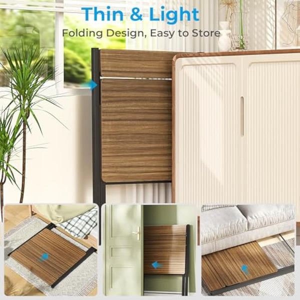 GreenForest Foldable Desk No Assembly Required,Small Desk with Monitor Shelf,Computer Desk for Small Space,Espresso