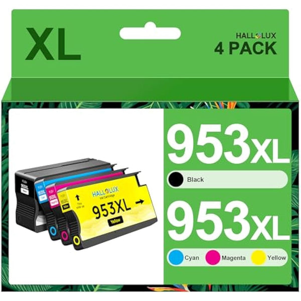 HALLOLUX 953XL Ink Cartridges Remanufactured for HP 953 XL Ink Compatible Multipack for HP Officejet Pro 7720 7730 7740 8210 8218 8710 8715 8720 8725 8728 8730 8740 (Newest Chip)