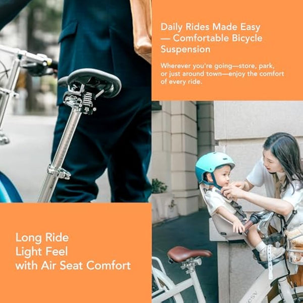 Air Seat 25 suspension seat post,bicycle accessories ebike seat post, comfort suspension for men,bike accessories, the ultimate solution to the saddle sore