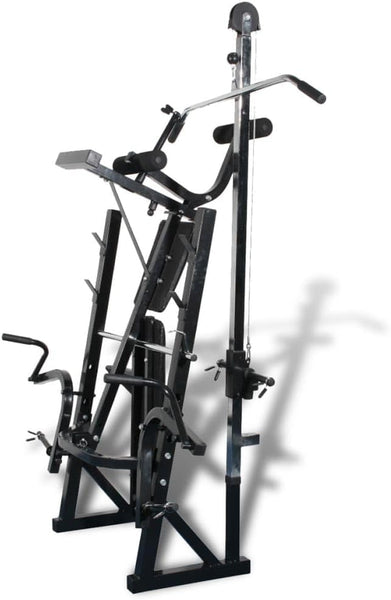 vidaXL Adjustable Fitness Workout Bench - Home Gym Equipment for Full Body Exercise, Sturdy Steel Construction, Suitable for Arms, Legs, Back Muscles