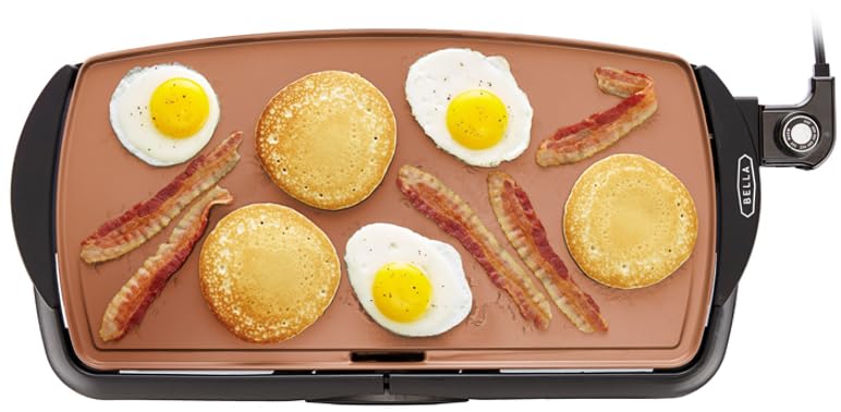 BELLA 17876 Griddle, Aluminium, Black