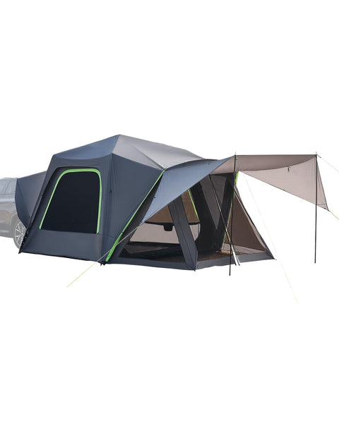 VEVOR Waterproof PU2000mm Spacious Double Layer Design, SUV Camping Tent with Shade Awning and Mesh Windows, Includes Rainfly and Storage Bag