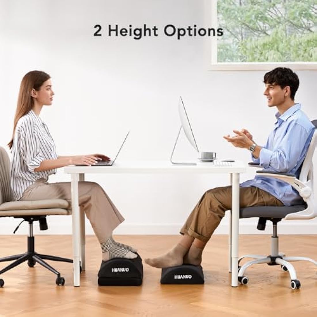 HUANUO Footrest, Under Desk Foot Rest, Foot Stool Under Desk, Ergonomic Foot Rest for Office, Home, Travel