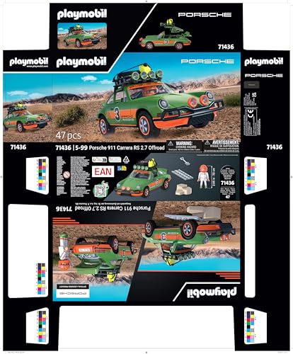 Playmobil 71436 Porsche 911 Carrera RS 2.7 Off-Road Edition, thrilling rides through any terrain, with various functions, collectible car or play sets suitable for children ages 5+