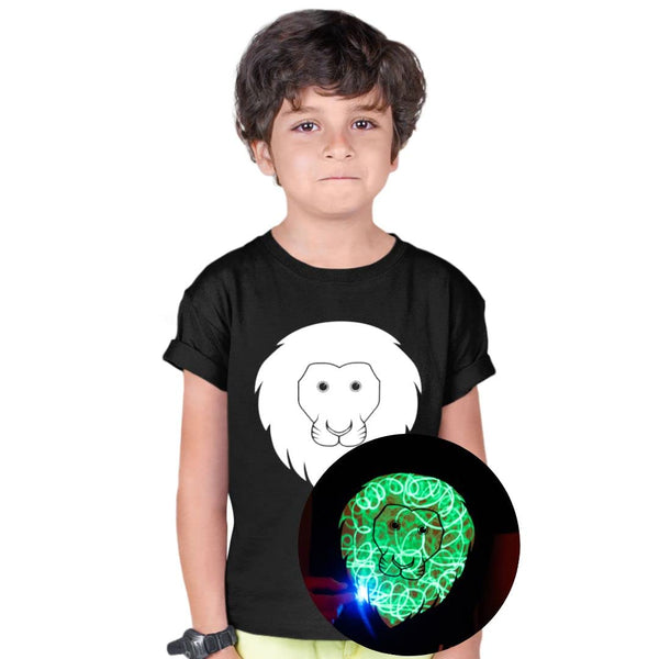 Illuminated Apparel Interactive Glow in The Dark T-Shirt - Fun for Birthday Parties & Festivals - Light up The Night