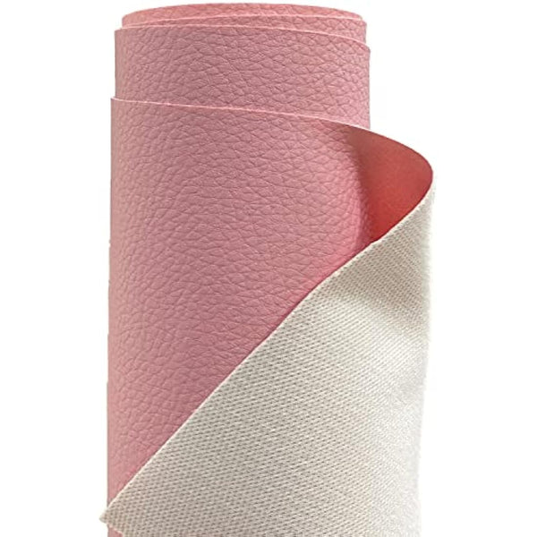 A-Express Grained Faux Leather Fabric Waterproof Heavy Duty Leatherette Vinyl Leathercloth Upholstery Textured Material - Light Pink 2 Metres 200cm x 140cm
