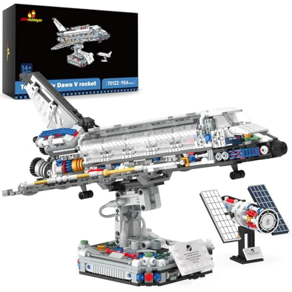 JMBricklayer Space Shuttle Building Blocks Kit 70122, Space Exploration Shuttle Construction Toys for Kids, Collectible Display Model Kits with Adjustable Stand, Idea Gifts for Boys Girls Adults