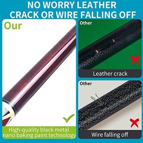 Aklot Pool Cue,Pool Cues Set of 3 Pool 58" Cue Sticks Pool Cues Adult Canadian Maple Wood Cue Stick Pool Cues Adult 18 19 20 21 oz