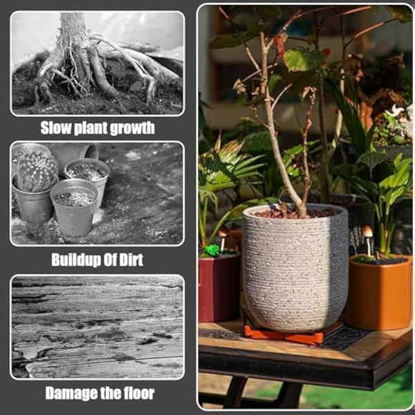 24 Pcs Pots Feet Plant Flower Invisible Pot Risers Triangle Toes Lifters Plastic Planters Stand for Better Water Drainage Indoor and Outdoor Garden Patio Small Large Plant Pot