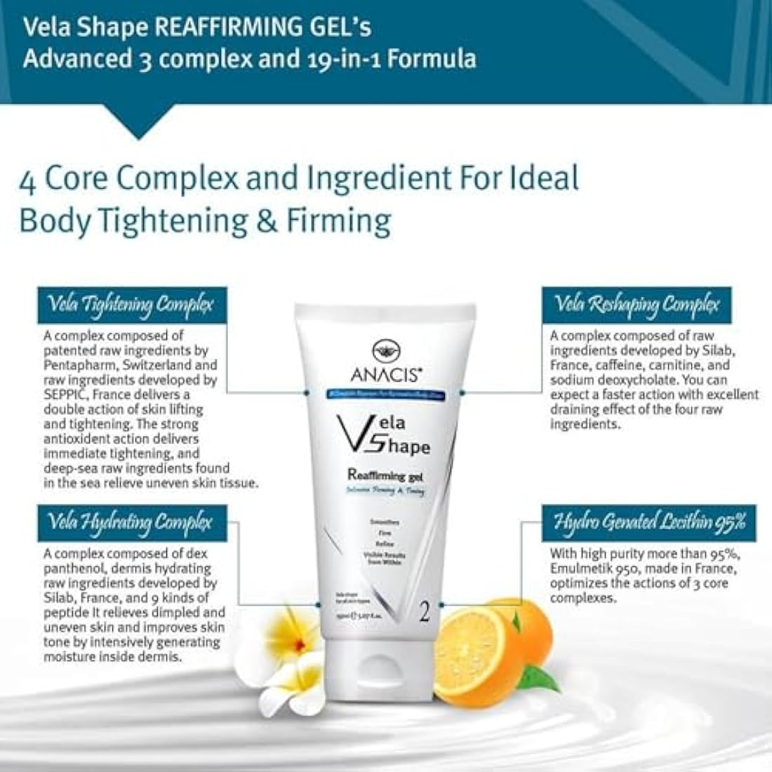 Cellulite Cream Treatment Reaffirming Complex Gel Diminishes The Appearance of Uneven Skin Tone and Rejuvenate 5.07 Oz