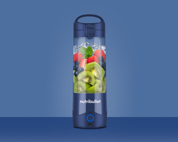 nutribullet Portable Blender in Navy - Powerful Extractor Blade, 475ml Cup, To-Go Lid, USB-C Charging Cable & User Guide - Delivers 15+ Blending Cycles - Healthy Shakes On The Move