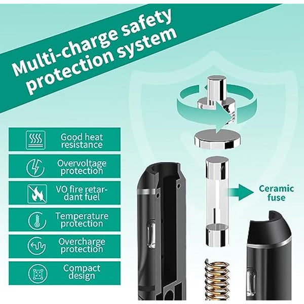 HKY 12V Mini Fridge Car Cooler Cool Box Power Lead Cable Car Freezer AstroAI Portable Fridge Car Charger Power Adapter Extension Automobile Cigarette lighter 2 Pin Plug in for Refrigerator Car Freezer