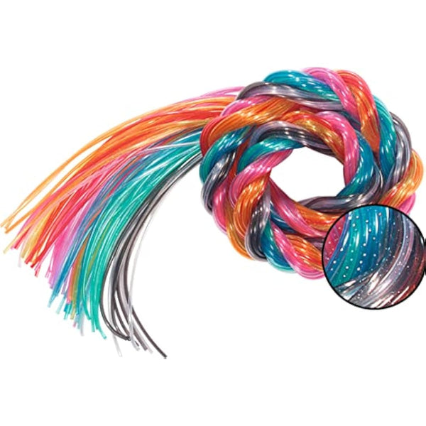 Folia Bringmann 732050 Braiding Cords Transparent with Glitter