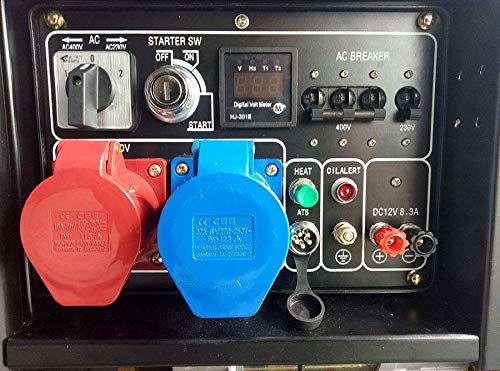 KS 9300DE-1/3 ATSR, diesel emergency generator 7500 W (400 V) / 6500 W (230 V), VTS phase switching system, diesel power generator EURO 5, LED display, air preheater, ATS connection