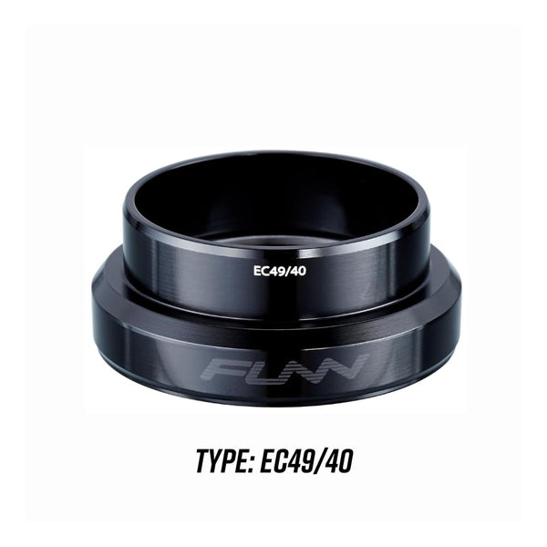 Funn Descend Lower Headset EC49/40, External Cup Angular Contact Bearing Lower Headset, Durable and Lightweight Alloy Headset for Mountain Bike, BMX