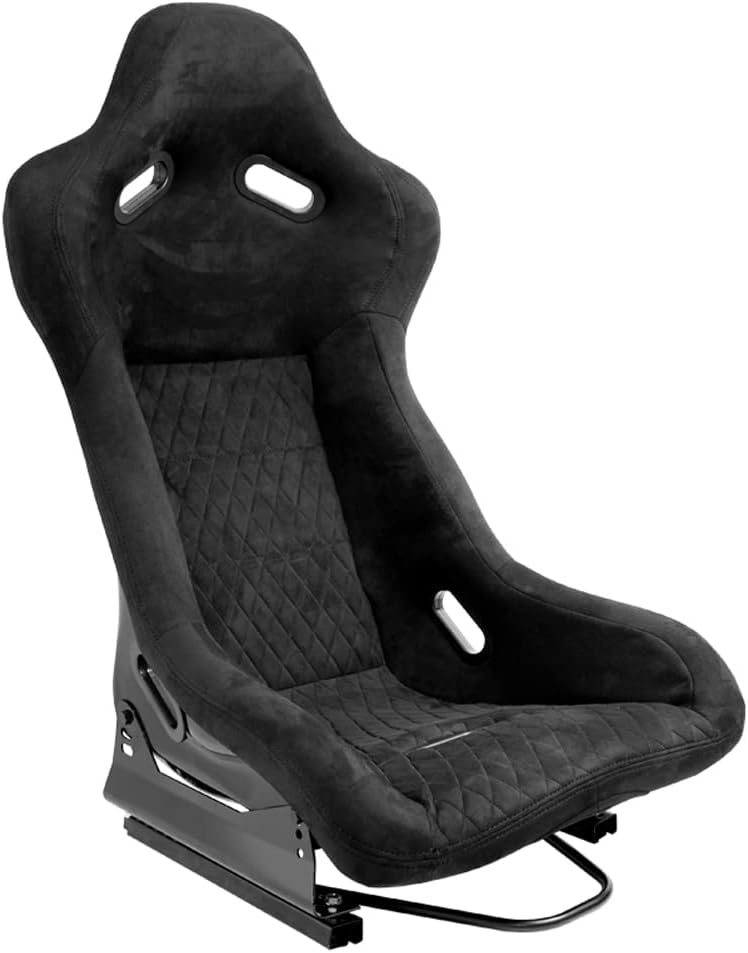 AutoStyle Sport seat 'LV' - Black - Non-reclinable fibreglass back-rest - incl. slides