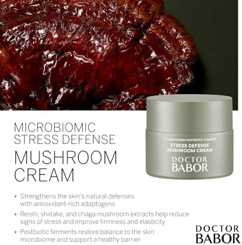 DOCTOR BABOR CLEANFORMANCE Stress Defense Mushroom Cream with Extracts of Reishi, Chaga, Shiitake Mushrooms & Ginseng root | Face Cream | Moisturizing | For Face, Neck & Décolleté 50ml