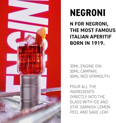 Engine Italian Organic Gin | 70cl | 42% vol | London Dry | Juniper Hints with Floral Note of Roses and Balsamic Note of Sage and Lemon | Vegan & Gluten Free | Perfect in a Gin & Tonic, or a Negroni