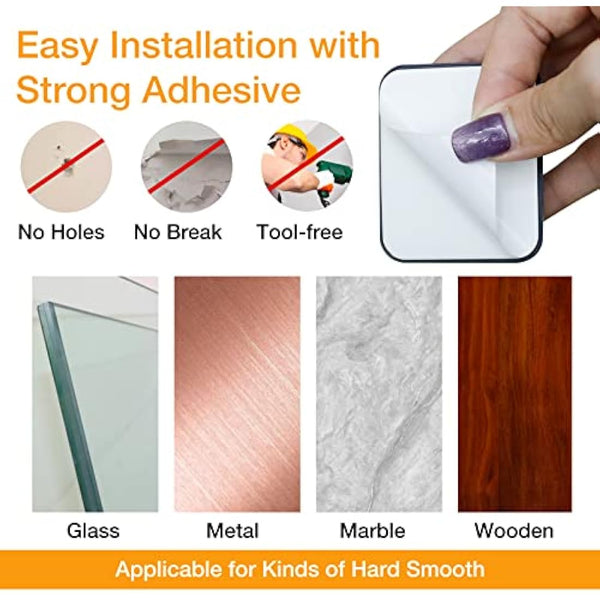 4 Pack Window Safety Locks Adhesive, NewBinn No Drilling Window Restrictors for UPVC, Window Safety Locks Latch for Refrigerator, Cabinets, Drawer, Fridge Lock with Keys for Kids and Pets, Black