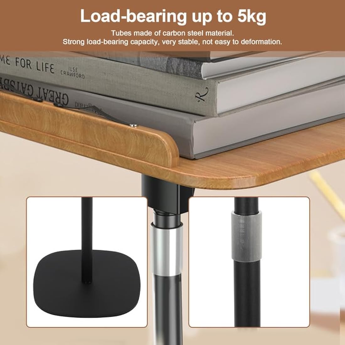 aleawol Wood Book Stand Adjustable Height and Angle, Cookbook Holder Reading Book Stand with Page Paper Clips, Wooden Tablet Holder Floor Book Stands for Reading Drawing