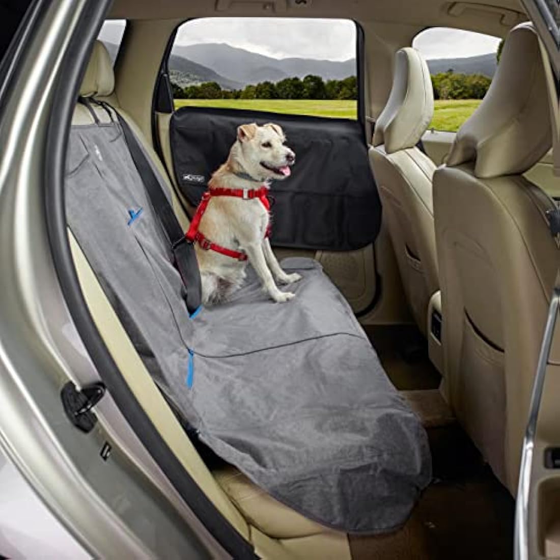 Kurgo Car Door Guard, Dog Car Door Protector, Easy Installation, Waterproof & Stain-Resistant, 2-Pack, Black