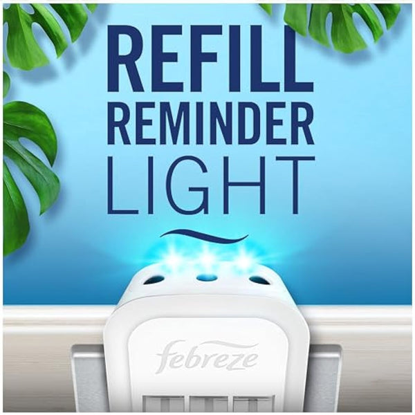 Febreze Unstoppables 3Volution Air Freshener Plug-In Diffuser Starter Kit + 4 Refills, (20mlx4), Febreze 3Volution Refill, Odour Fighter, Fresh