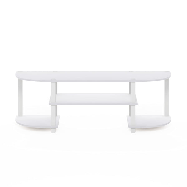 Furinno Wide Entertainment Center, Stand, TV Unit, Engineered Wood, White, 120(W) x 40(H) x 34(D) cm