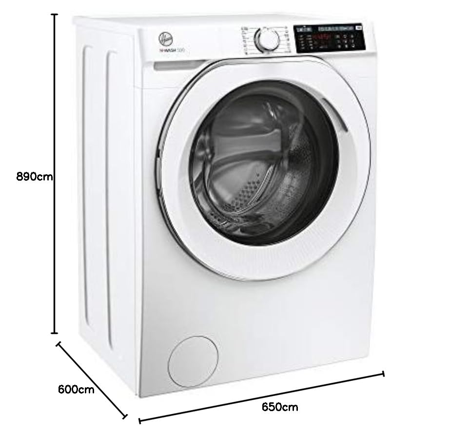 Hoover H-WASH 500 10kg Freestanding Washing Machine, 1400 RPM, A Rated, ECO‑Power Inverter Motor, hOn App, 60 Programmes, Care Dose, Power Care System, White, 60x59x85 cm ‑ HW 410AMC/1-80