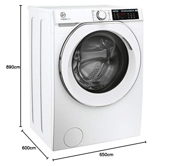 Hoover H-WASH 500 10kg Freestanding Washing Machine, 1400 RPM, A Rated, ECO‑Power Inverter Motor, hOn App, 60 Programmes, Care Dose, Power Care System, White, 60x59x85 cm ‑ HW 410AMC/1-80