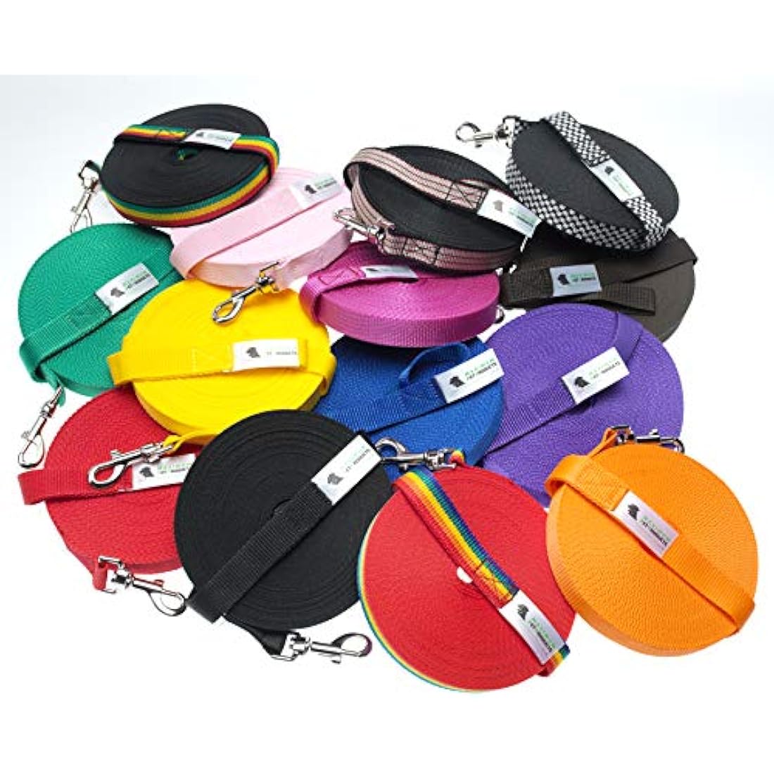 Maximum Pet Products Chequered Dog & Horse Training Lunge Lead. 25mm - 1" Wide. Very Strong) 65ft/20M