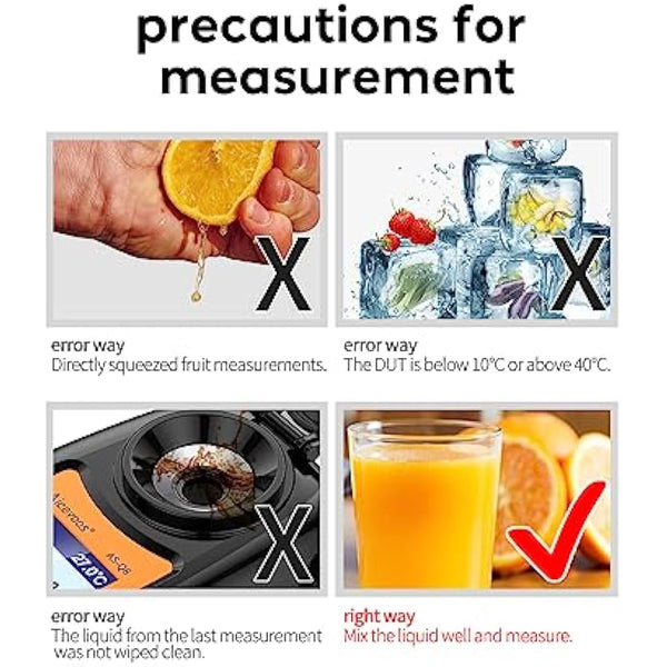 Aicevoos Brix Meter, Digital Brix Refractometer Automatic Temperature Compensation Brix Refractometer Range 0-35%