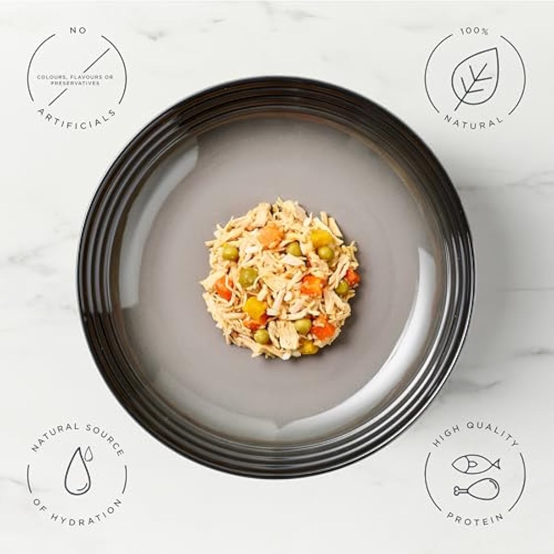 Encore 100 Percent Natural Adult Wet Dog Food, Chicken and Fish Selection Multipack in Broth 156g Tin (5 x 156g Tins)