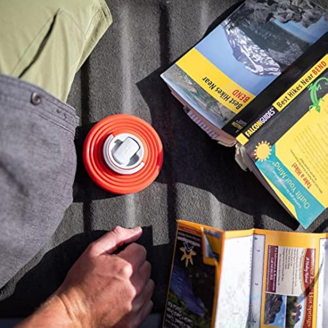 HYDAWAY Collapsible Water Bottle - 25oz I Reusable Water Bottle with Flip Top Lid for Travel, Hiking, Backpacking I Portable & Leakproof, Food-Grade Silicone, BPA Free, Collapses to 1.5”