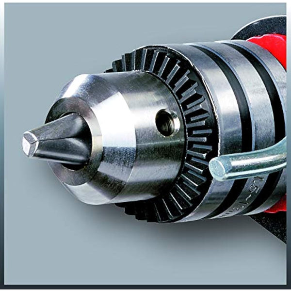 Einhell TC-ID 1000 E Impact Drill | Hammer Drill With Auxiliary Handle, Soft Grip, Speed Control | 1010W Electric Drill With Percussion Hammer Drilling Function , Red