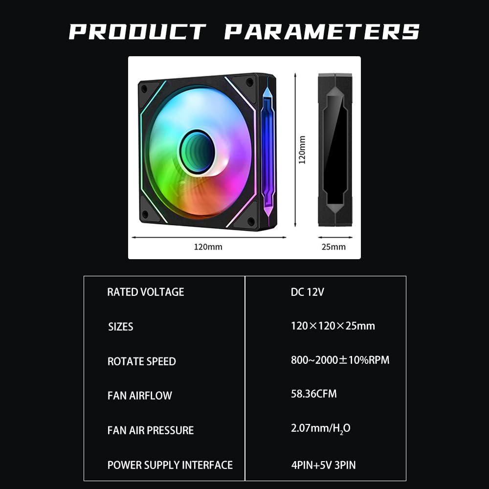 TZMRIT KF420 DGT ARGB CPU Cooler with temperature display, for Intel LGA 1700/1200/115X/1851/1366/2011, for AMD AM4/AM5 (BK)