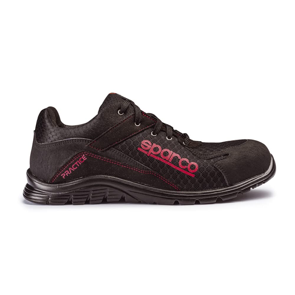 Sparco Unisex Practice S1pSparco Lightweight Safety Shoes Practice S1P Nigel Black EU Size 44