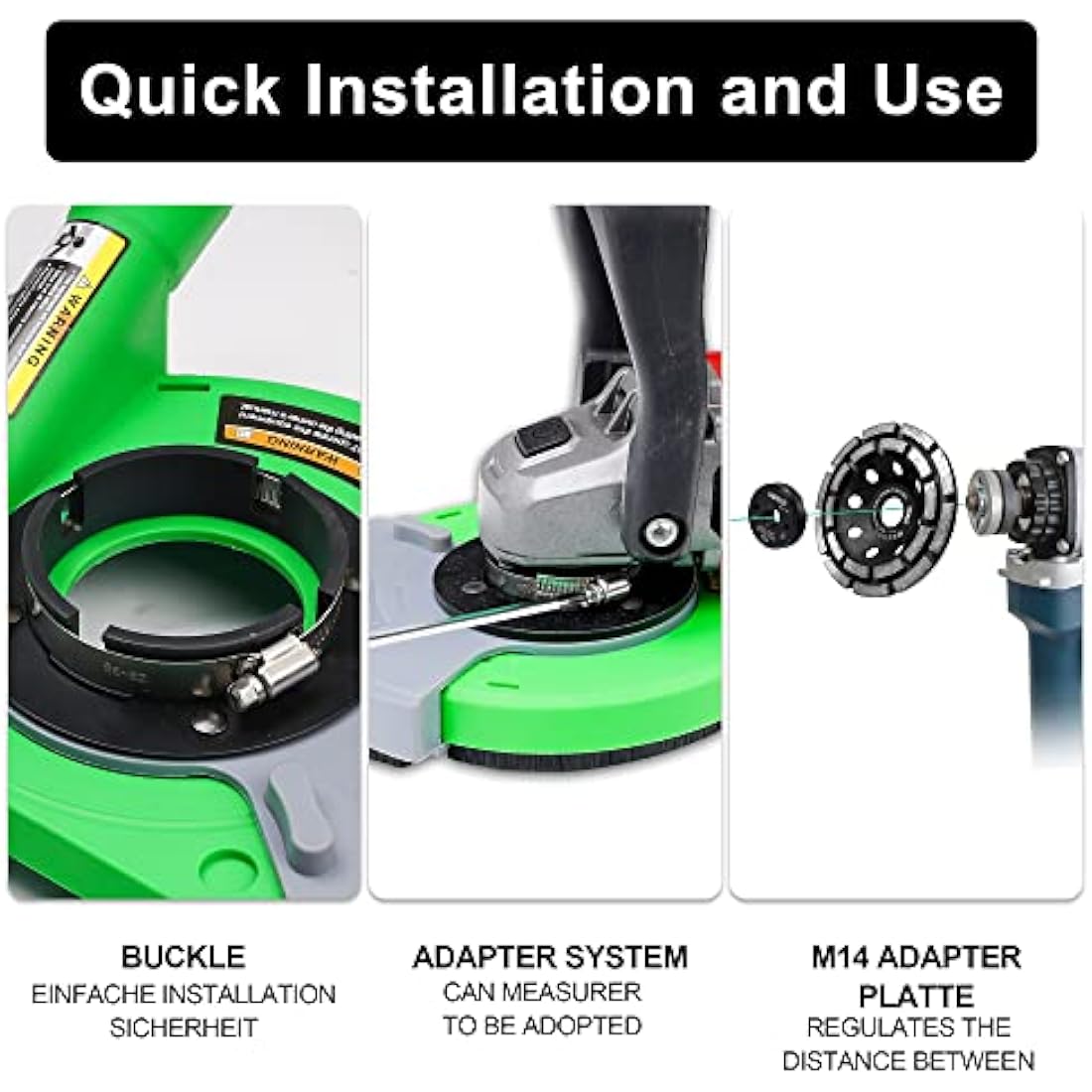 Diment Power Universal Surface Grinding Dust Shroud for Angle Grinder 125mm + Diamond Grinding Cup Wheel 125mm