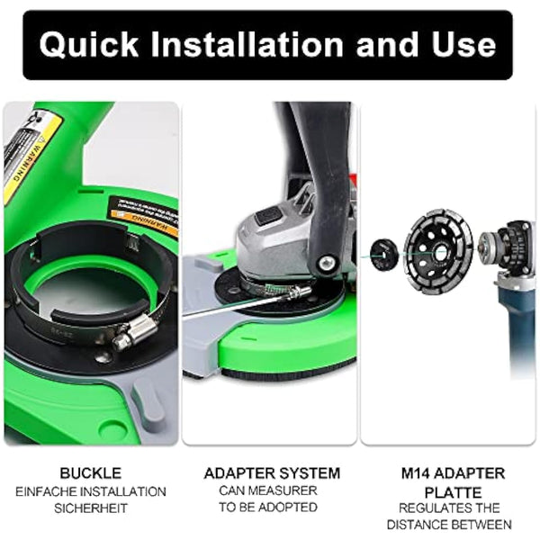 Diment Power Universal Surface Grinding Dust Shroud for Angle Grinder 125mm + Diamond Grinding Cup Wheel 125mm