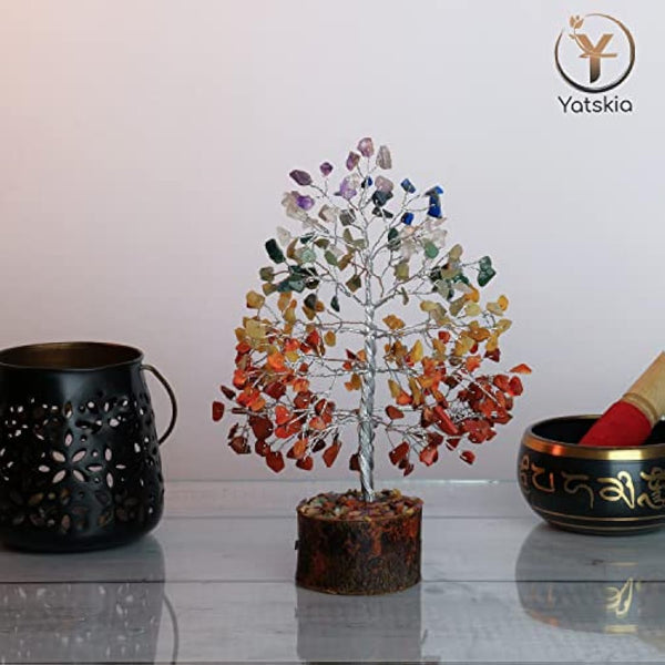 Chakra Tree of Life Decor - Crystal Tree - Spiritual Home Decor - Meditation Gifts with Chakra Stones