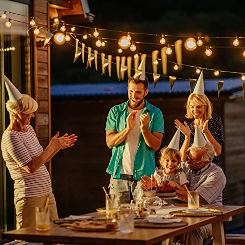 Outdoor String Lights, 15M/50FT 25+1 LED Outdoor Lights Mains Powered, G40 Plastic Shatterproof Led Garden String Bulbs for Outside, Pergola, Yard, Wedding, Christmas, Backyard, Party, Patio