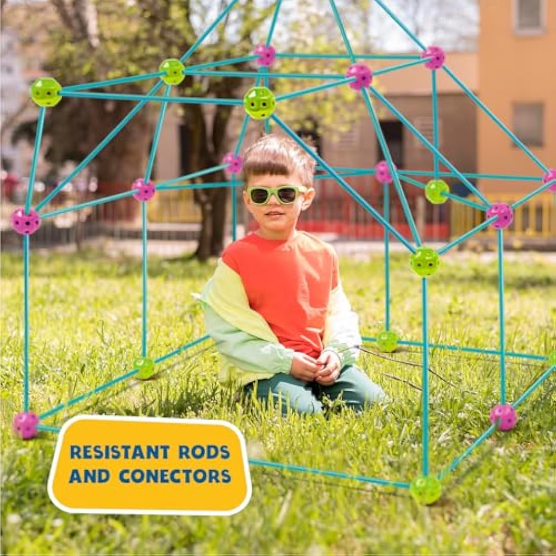 Fort Building Kits For Kids | Den Building Kit For Kids 70 Pieces | Construction Toys Stem | Garden Games | Fort Building Kit Indoor And Outdoor Toys | 5 Year Old Girls Gifts | 5 Year Old Boy Gifts