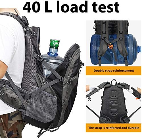 FENGDONG 40L Lightweight Waterproof Backpack for Hiking Camping Travel for Men and Women