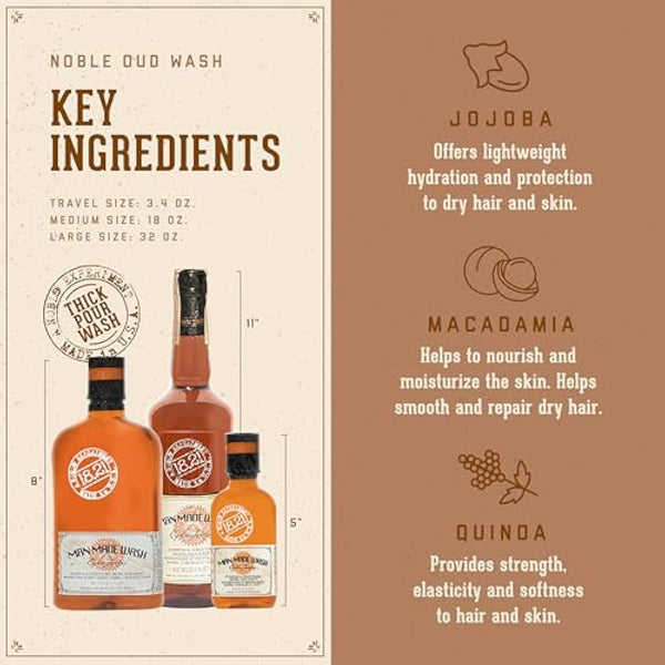 18.21 Man Made Man Made Wash - Noble Oud for Men 32 oz