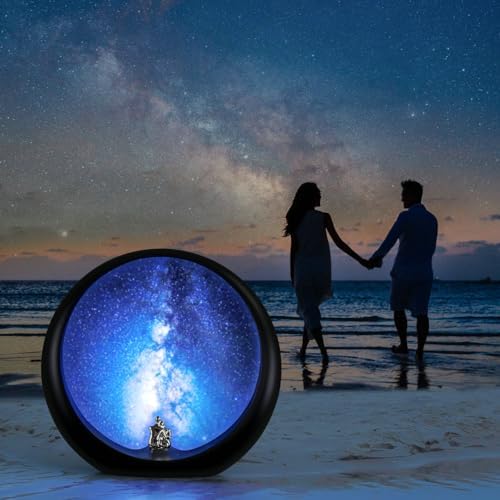 mamre Galaxy Night Light Dimmable Nightsky Light Unique Anniversary Birthday Christmas Valentine’s Day Gift for Him/Her Snuggle Lovers Sitting Under The Milky Way