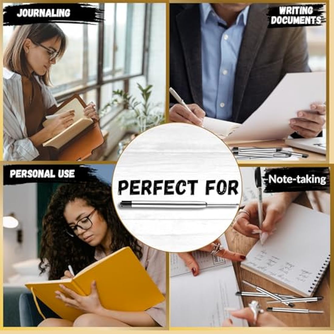 20 x Parker Pen Refills Black Ink, 9.9cm Long Black Jotter Refill Compatible with Parker Ballpoint Pens, Medium Size 0.7 Nib (20)