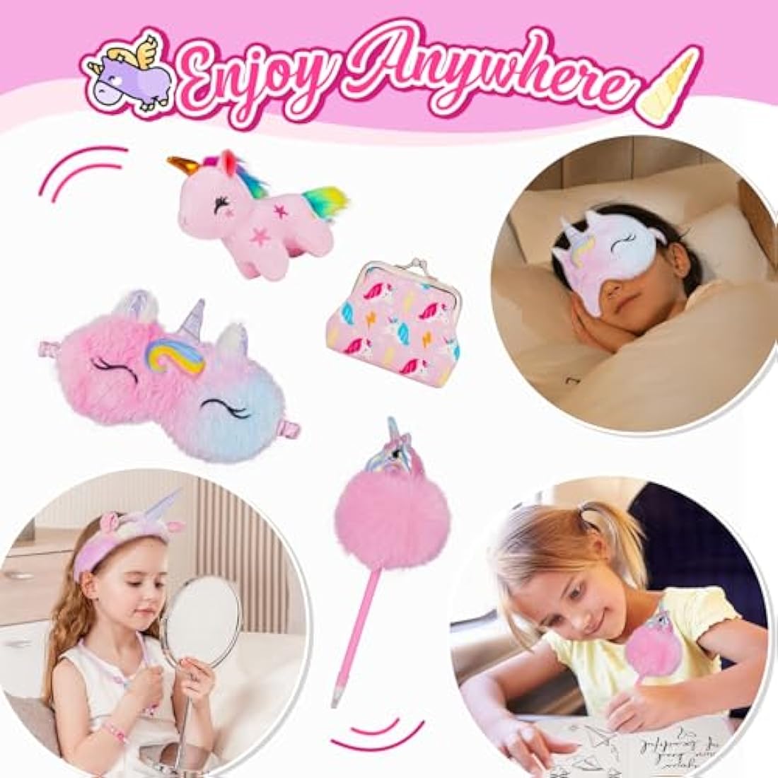 HappyKidsClub Plush Diary Unicorn Gifts for Girls Toys Age 3 4 5 6 7 Year Old Girls - Birthday Presents Gift for 3 4 5 6 7 8 Year Olds