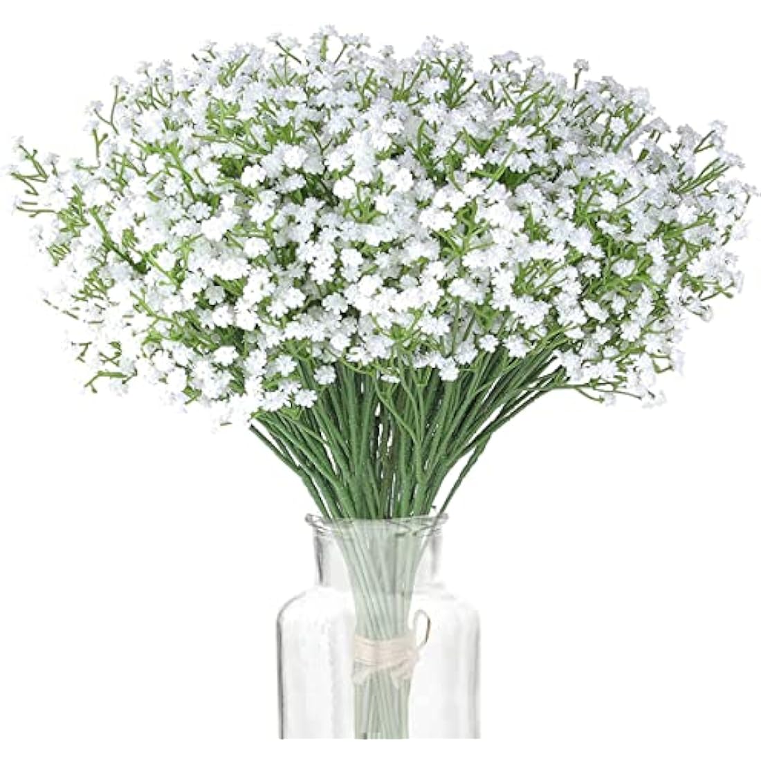 6 Pcs Artificial Flowers Gypsophila Baby Breath Bouquets Fake Flowers for Home Decor Wedding Party Office DIY Decoration (6Pcs-White)