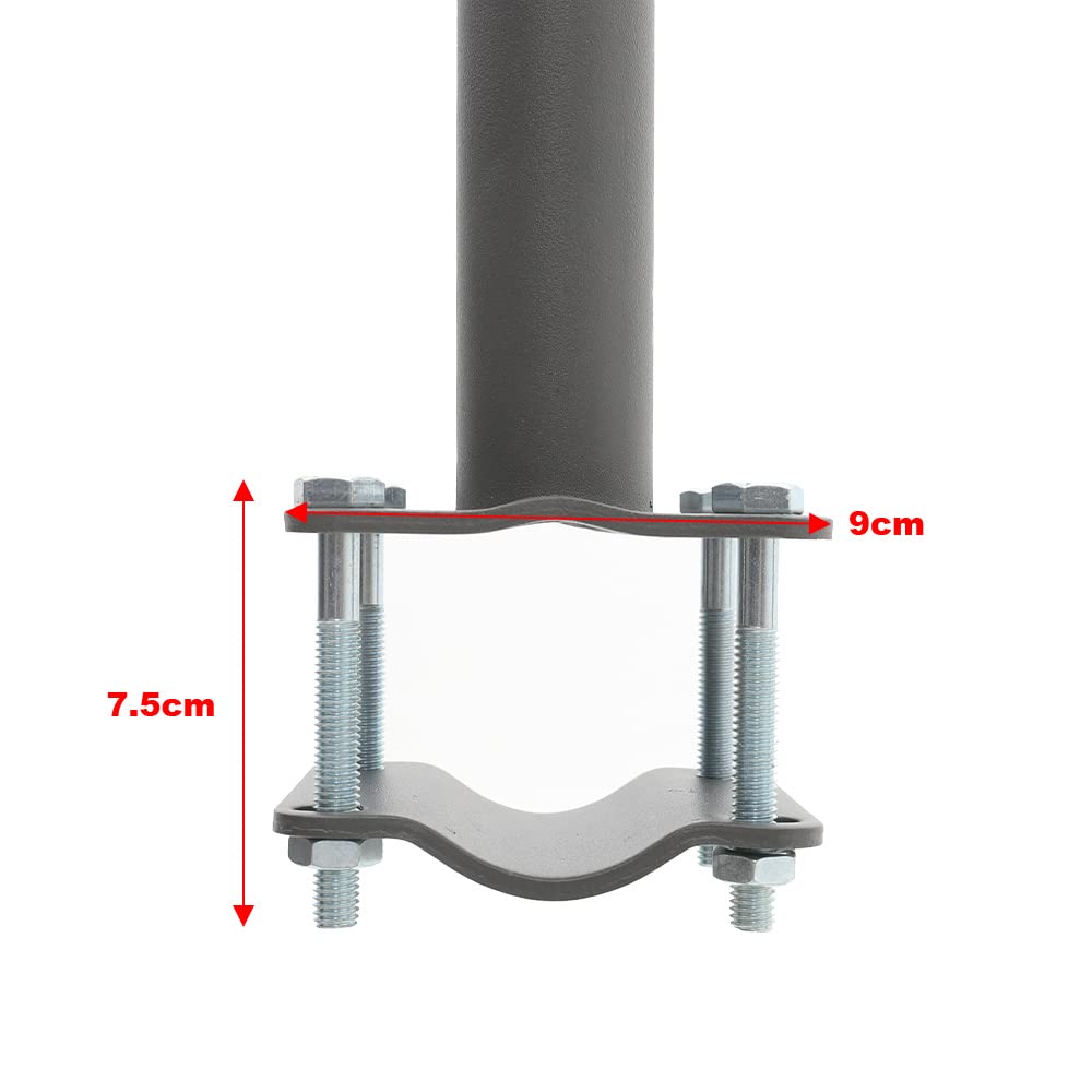 The Fellie Dark Grey Retractable Side Awning, Wind, UV Protection and Weatherproof PU Coating for Outdoor Privacy Screen for Garden, Balcony, Terrace, 140 x 300 cm