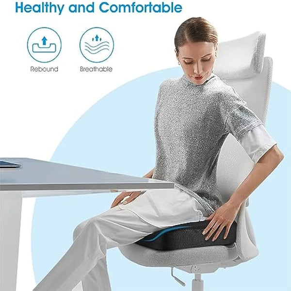 Feagar Seat Cushions for Office Chair - Orthopedic Ergonomic Memory Foam Coccyx Seat Sciatica Cushion for Tailbone Sciatica Relief Hemorrhoid, Office Chair Cushions Wheelchair,